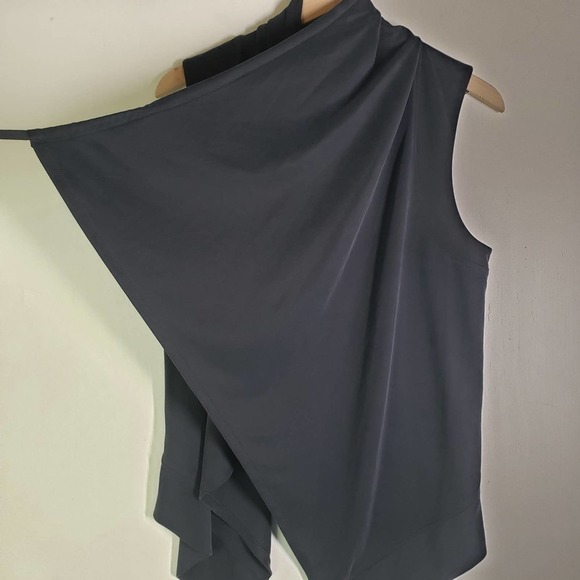 Calia Journey Vest M‎ Drawstring Waterfall Front Washed Black - Picture 3 of 8